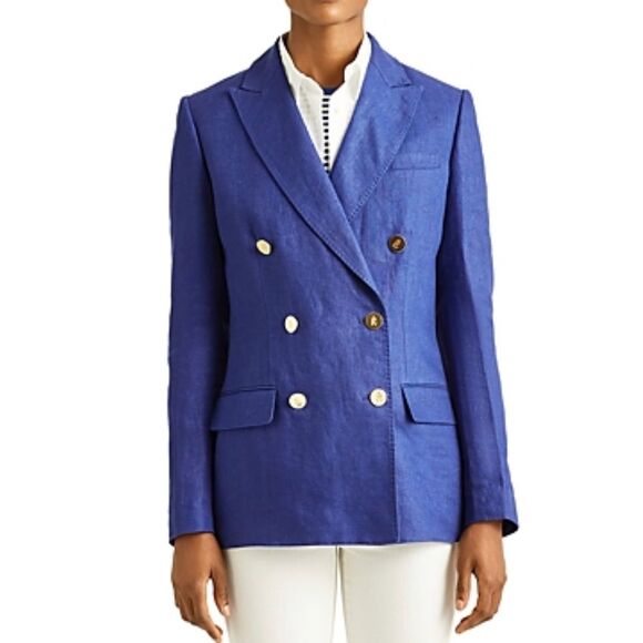 Lauren Ralph Lauren- Peak Lapel Double-Breasted Blazer - Size 00